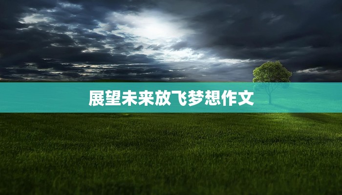 展望未来放飞梦想作文
