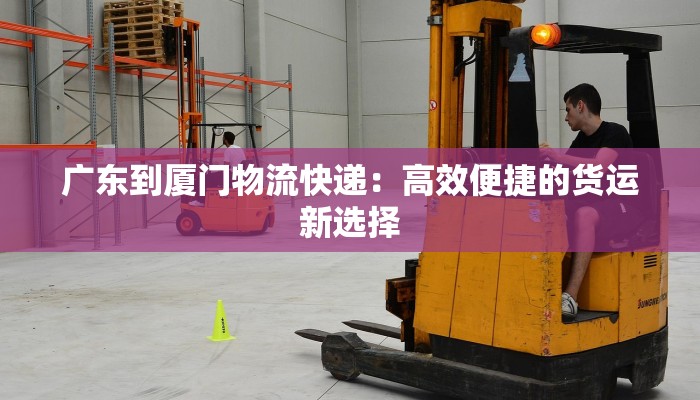 广东到厦门物流快递：高效便捷的货运新选择